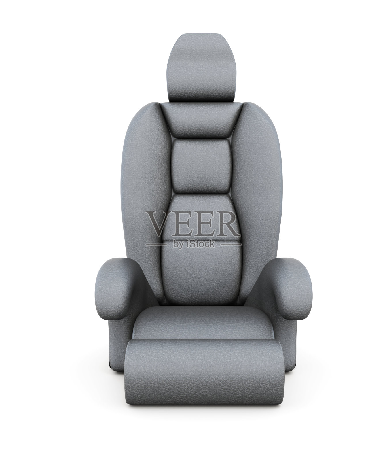 汽车座椅孤立的白色背景。三维渲染照片摄影图片