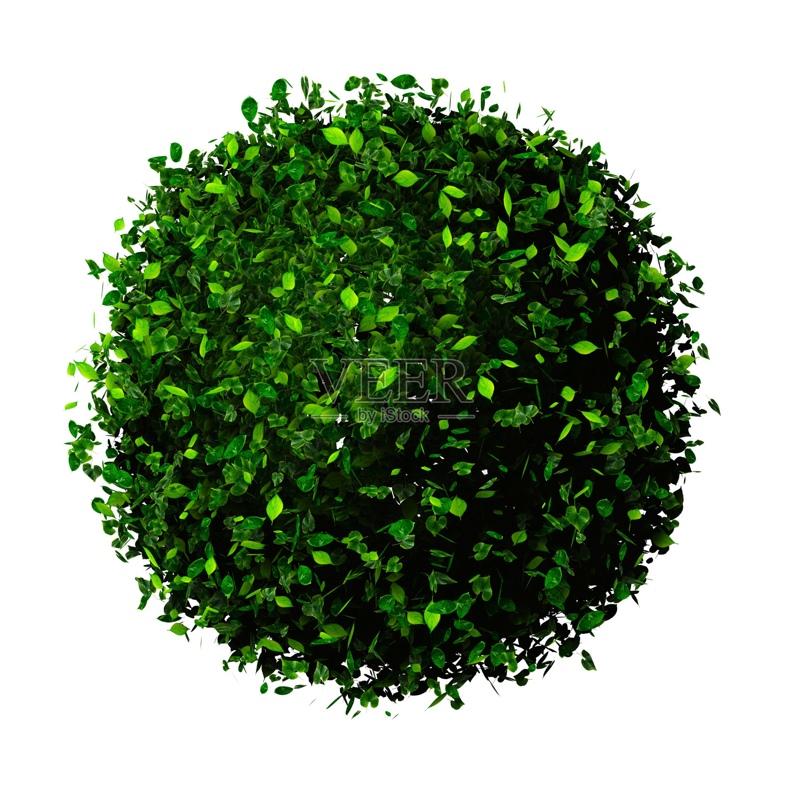 地球是由树叶构成的。生态球。照片摄影图片