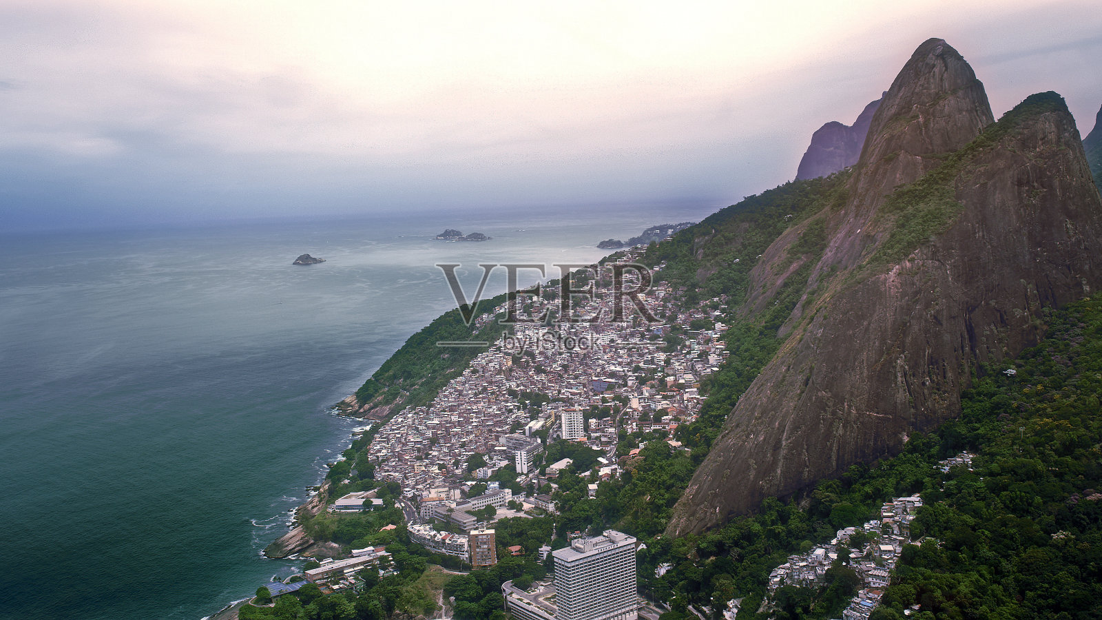 Rocinha Favelas鸟瞰图照片摄影图片