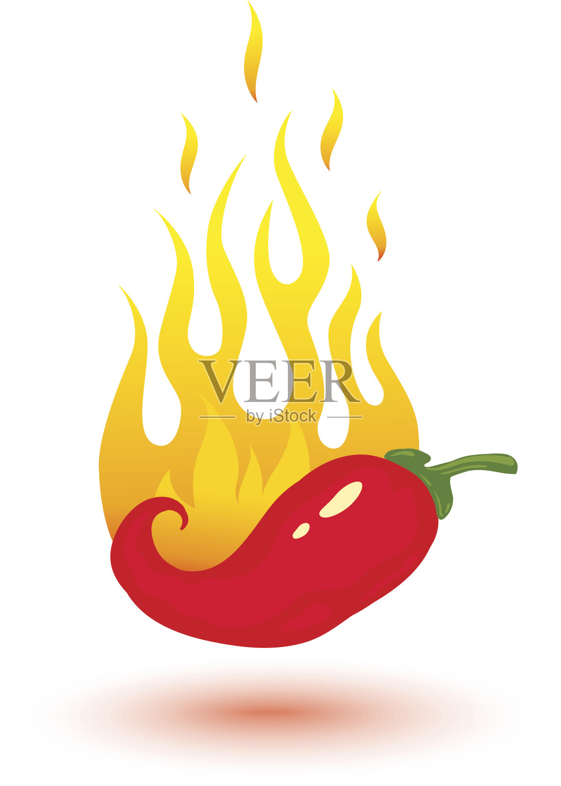 燃烧的红辣椒设计元素图片