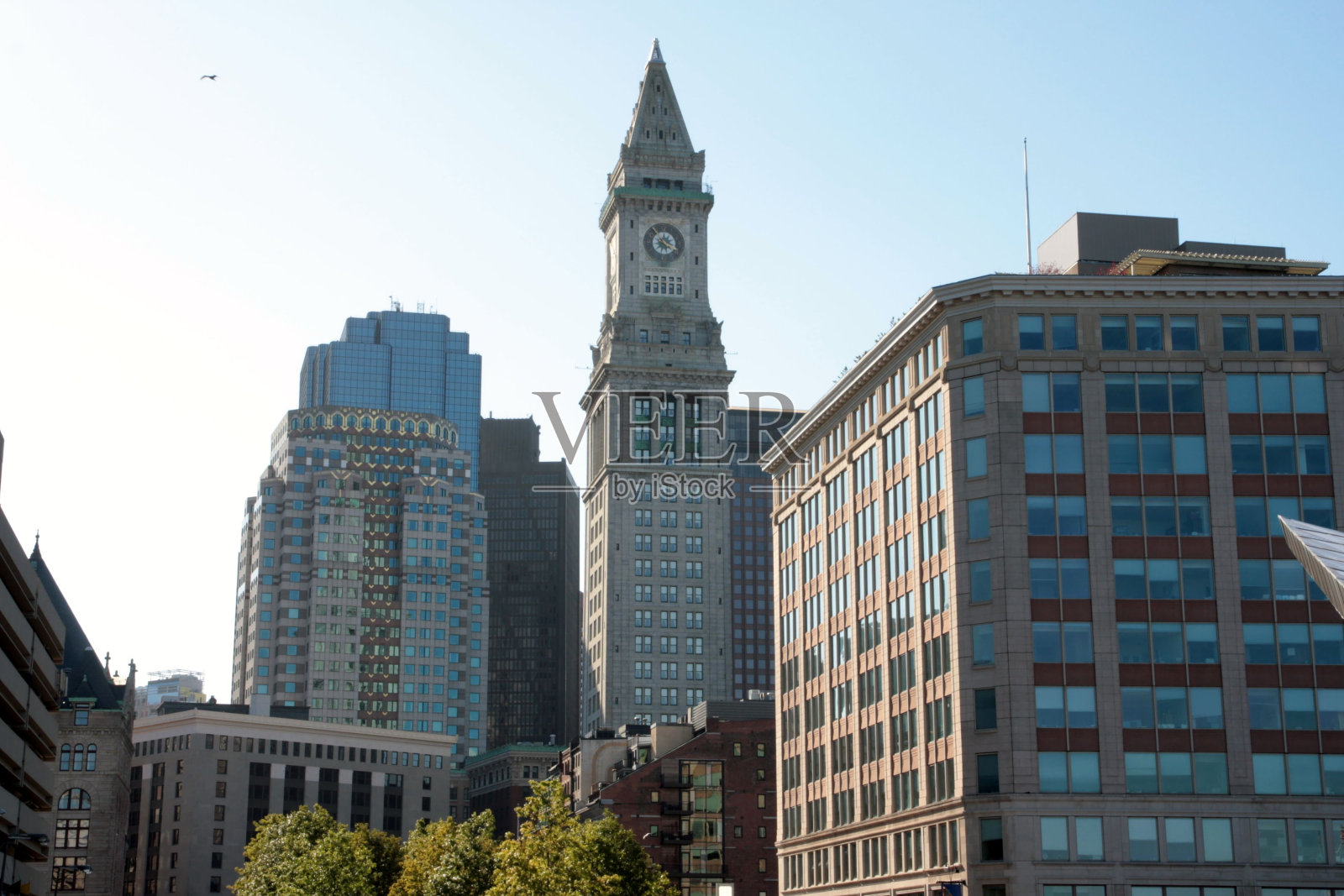 美国-马萨诸塞州-波士顿，海关大楼照片摄影图片