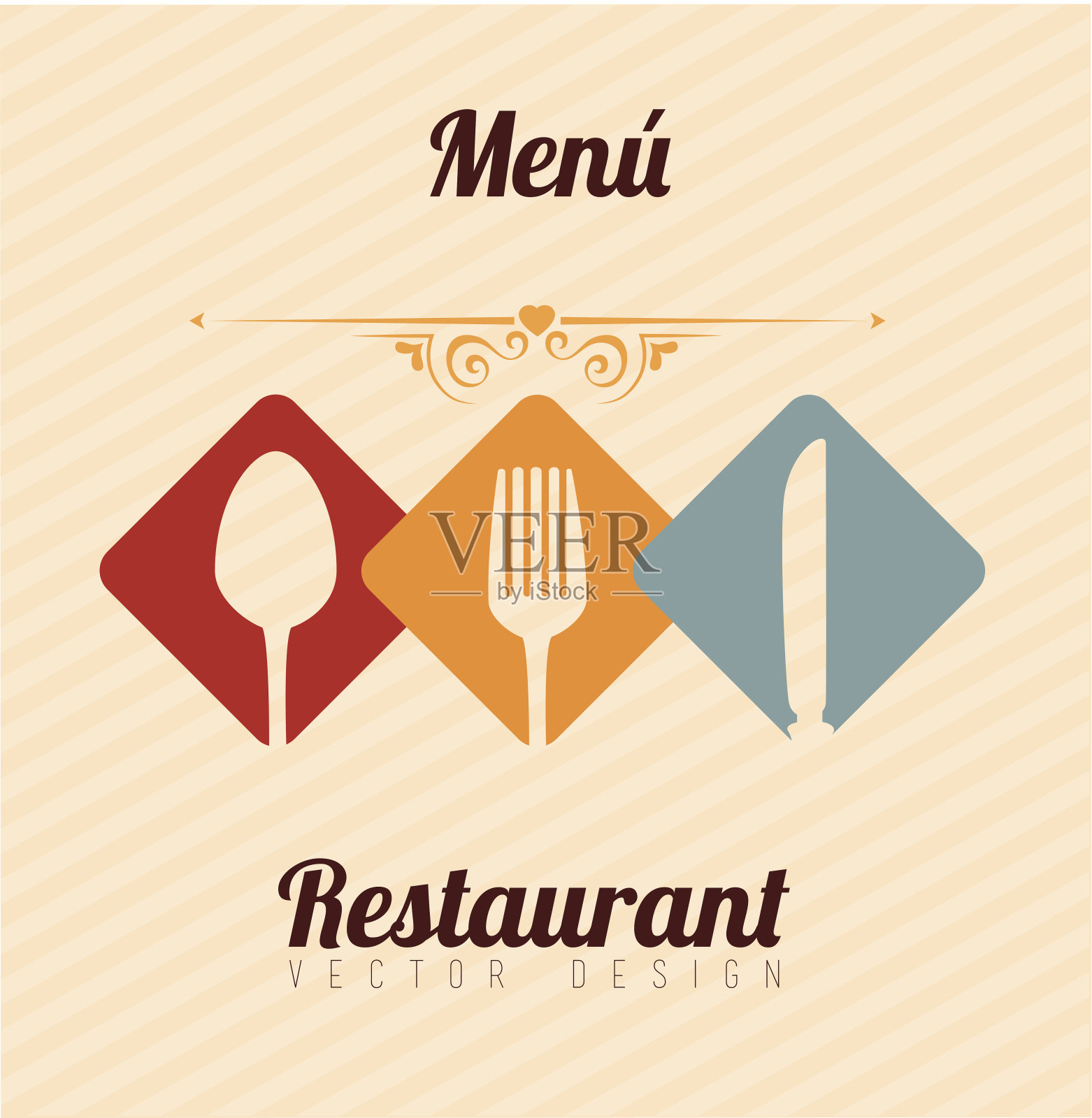 餐厅的菜单插画图片素材