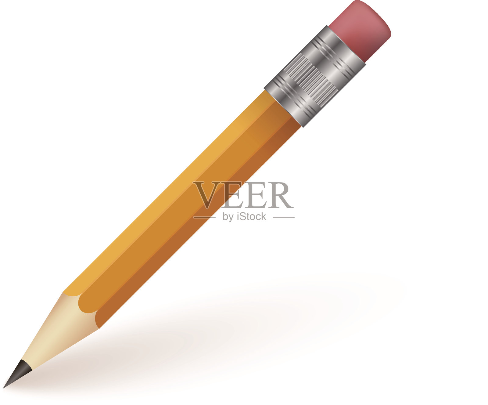 铅笔孤立在白色背景矢量设计元素图片