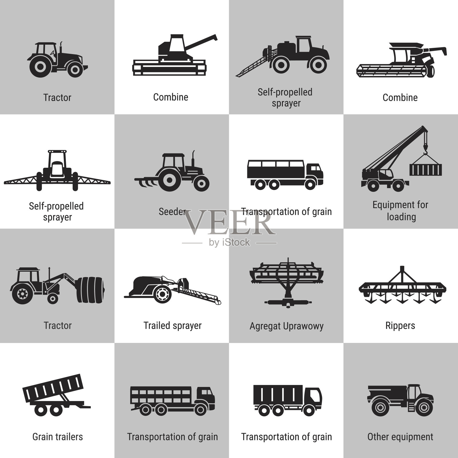 农业机械设备插画图片素材