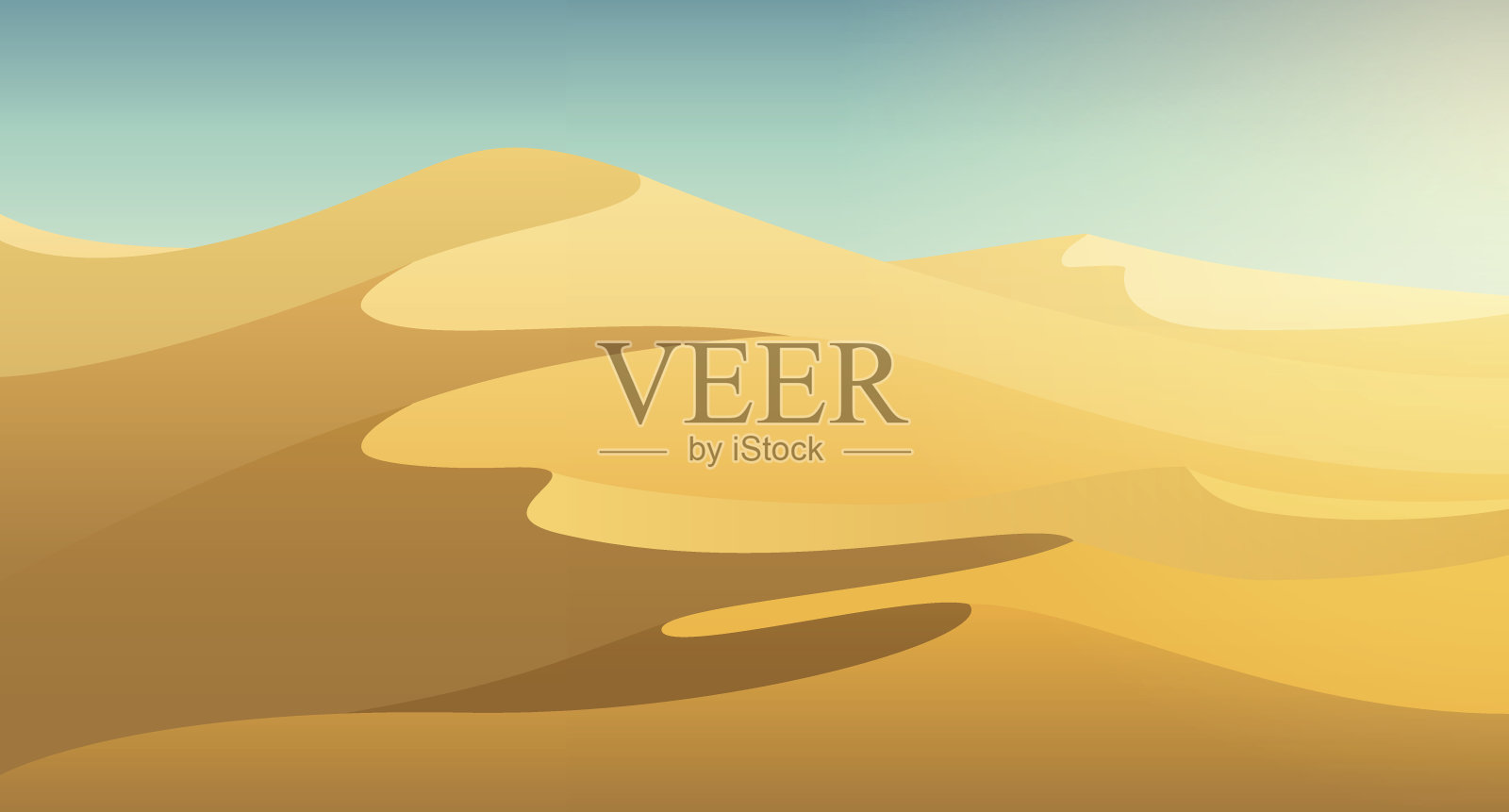 沙漠沙丘的背景插画图片素材
