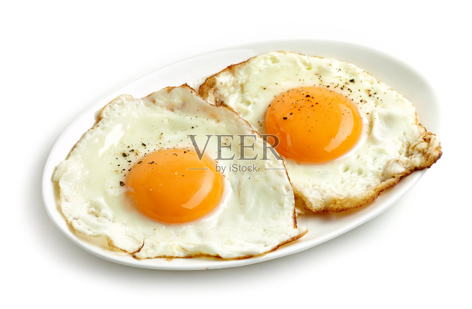 白色背景的煎蛋照片摄影图片