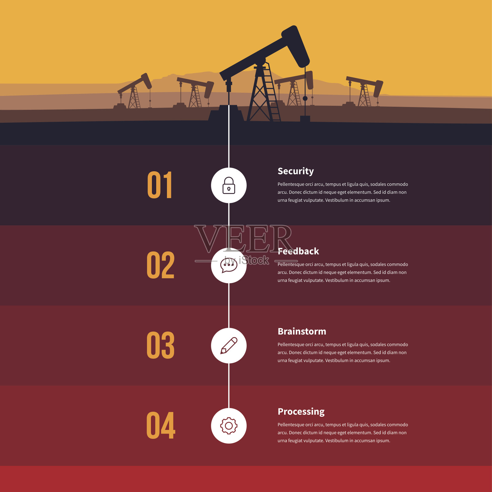 化石能源信息插画图片素材