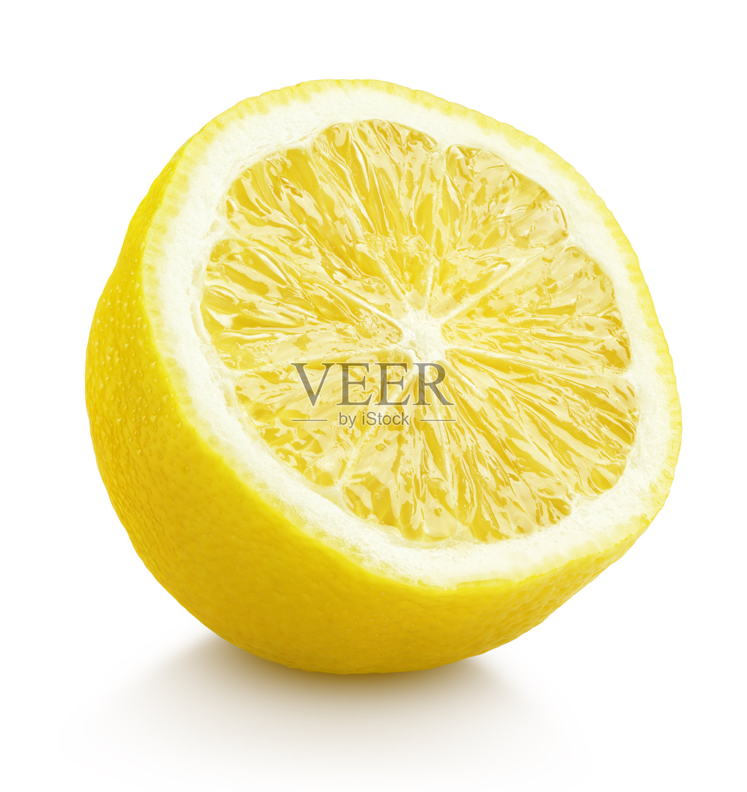 半柠檬柑桔类水果孤立在白色照片摄影图片