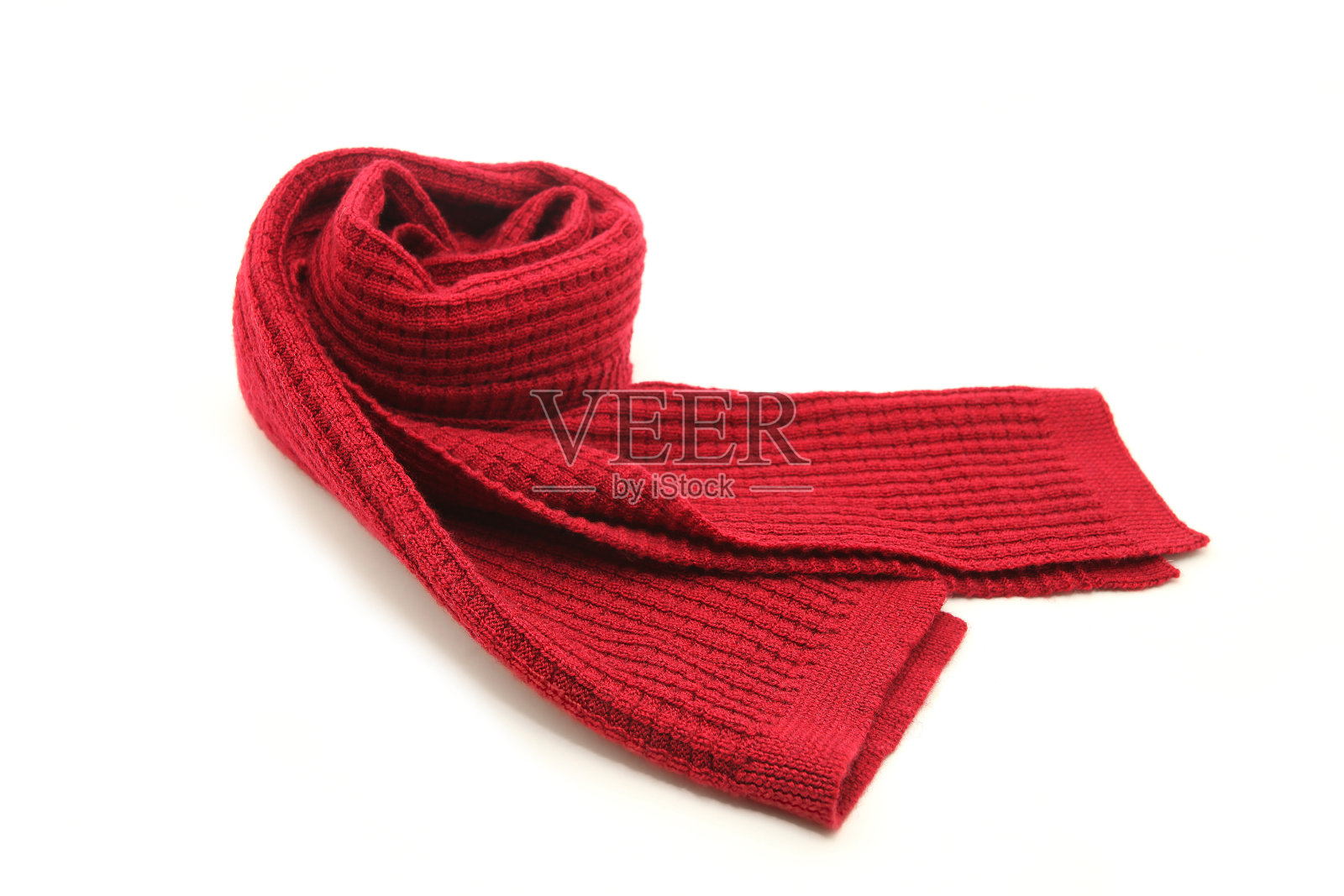 红色羊毛围巾照片摄影图片