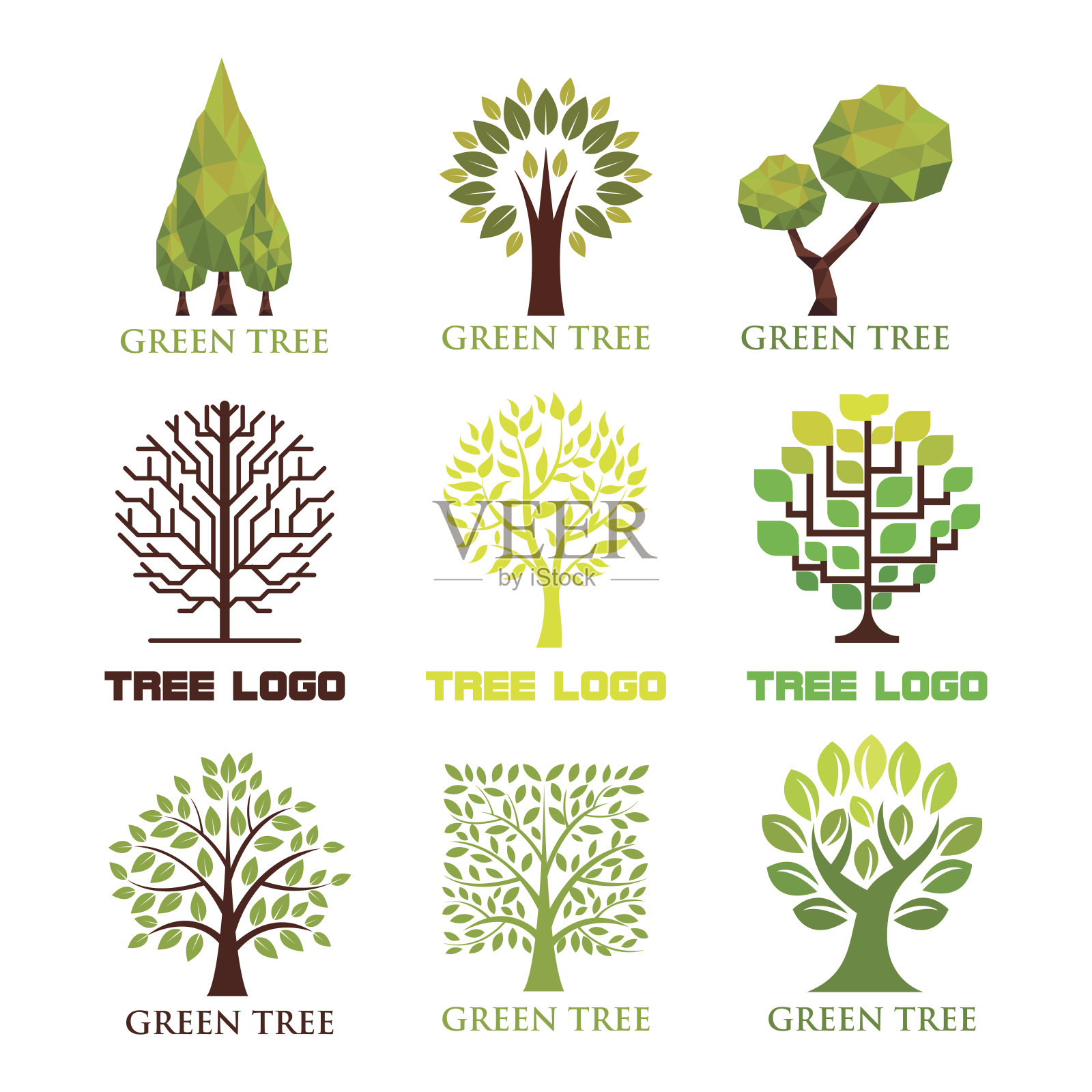 树的标志设计元素图片