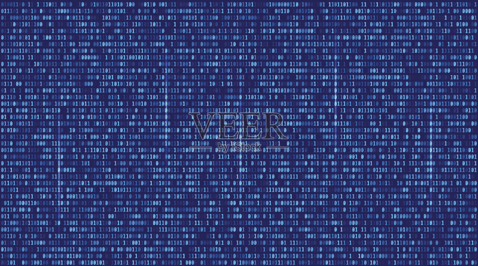 蓝色技术背景。二进制计算机代码。插画图片素材