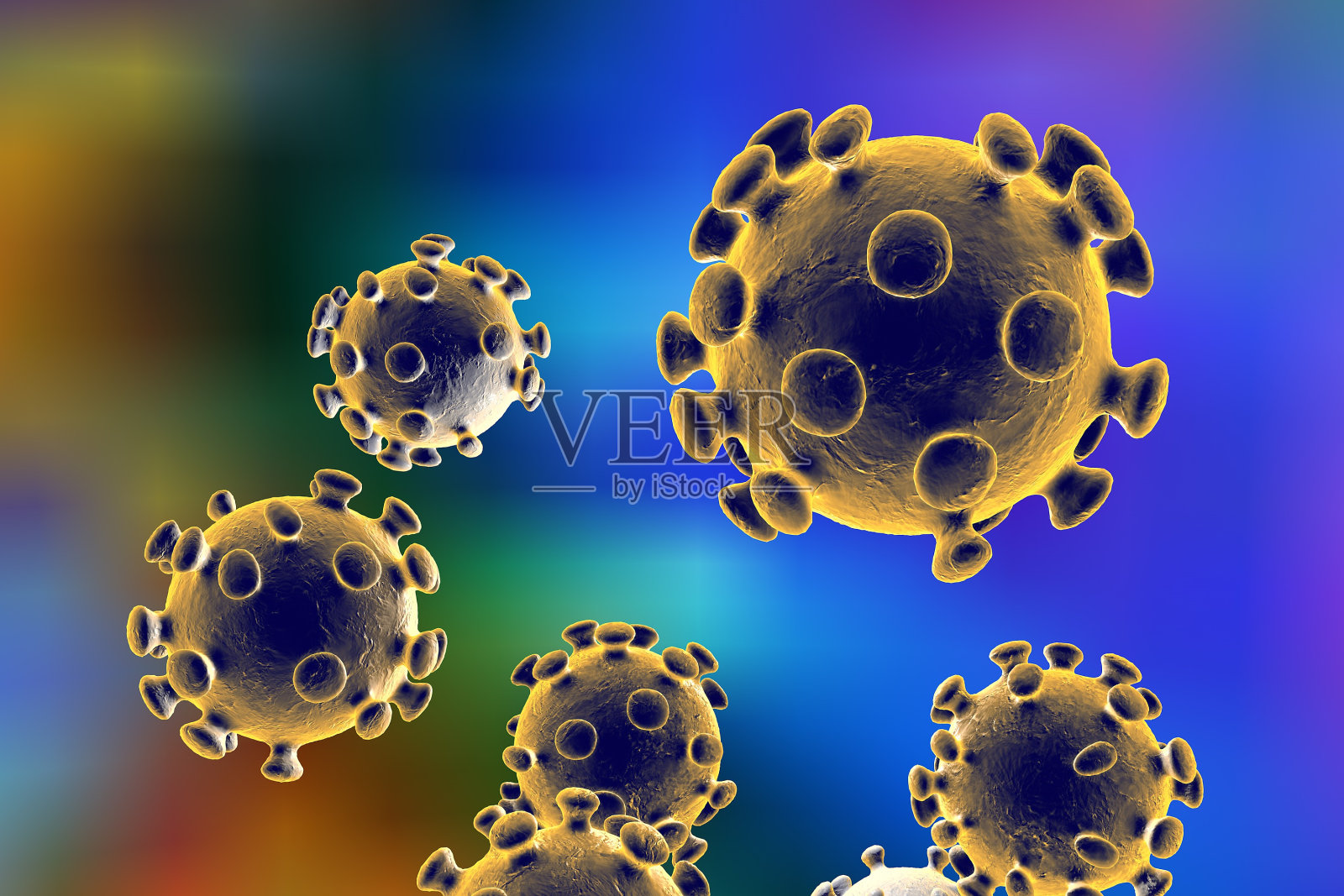 冠状病毒，导致SARS和MERS的病毒照片摄影图片