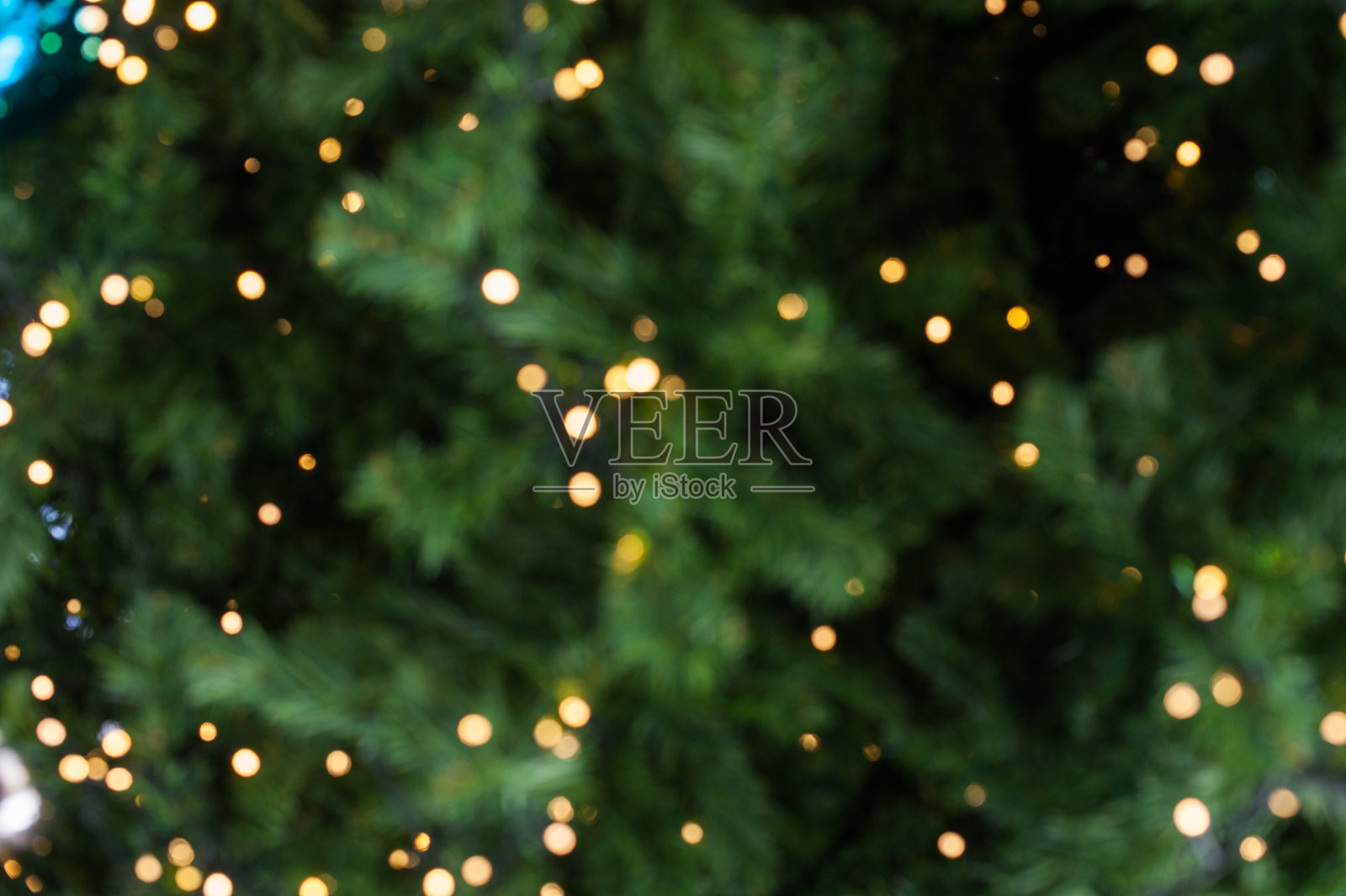 圣诞树上的散光插画图片素材