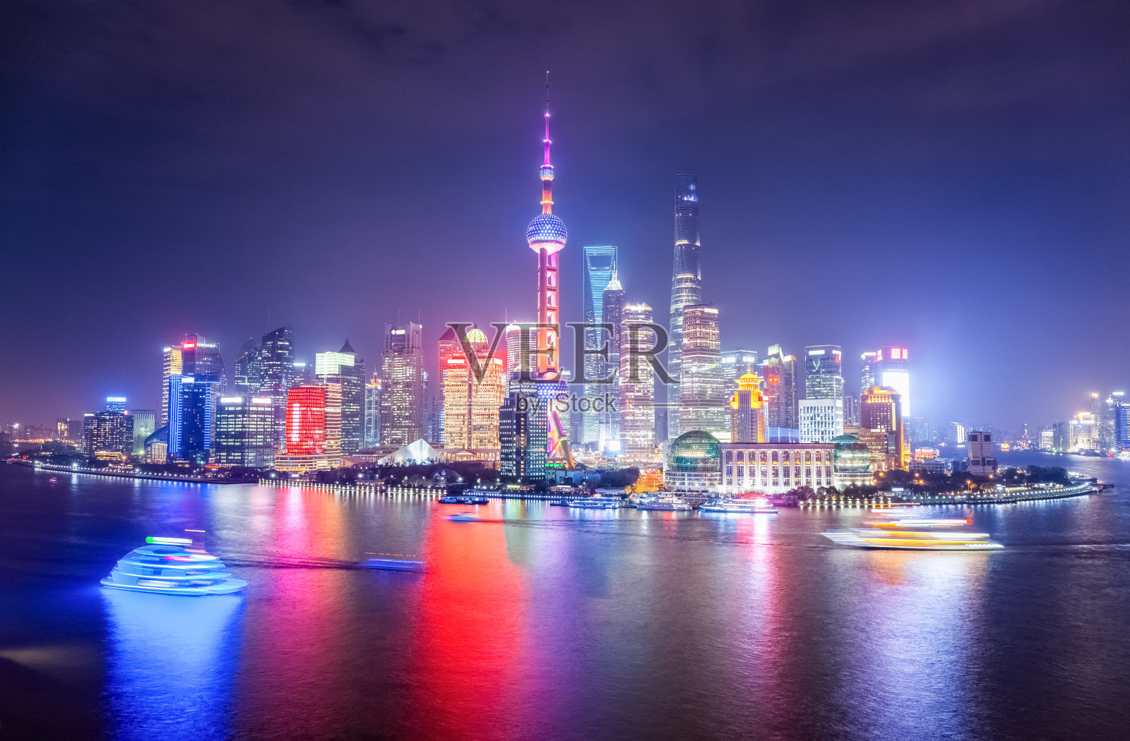 上海美丽的夜景照片摄影图片