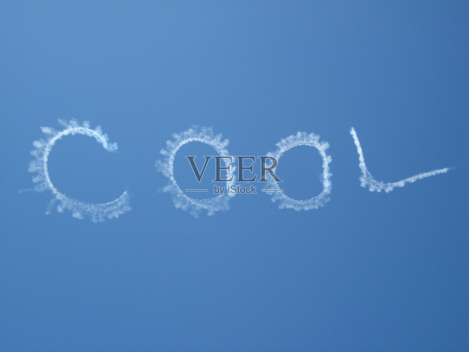 空中书写——一个单词“Cool”照片摄影图片
