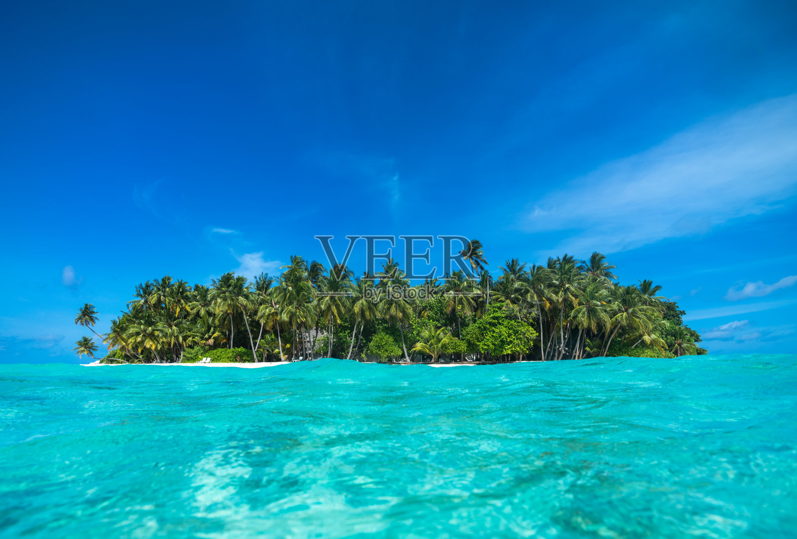 完美的热带岛屿天堂海滩照片摄影图片