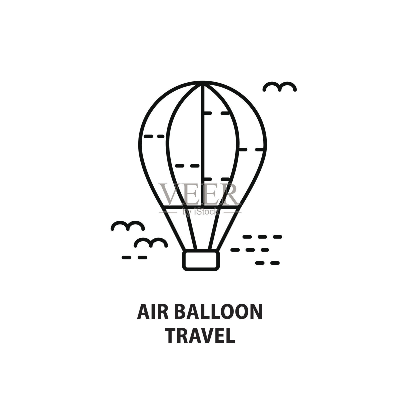 矢量标志设计与气球隔离在白色插画图片素材