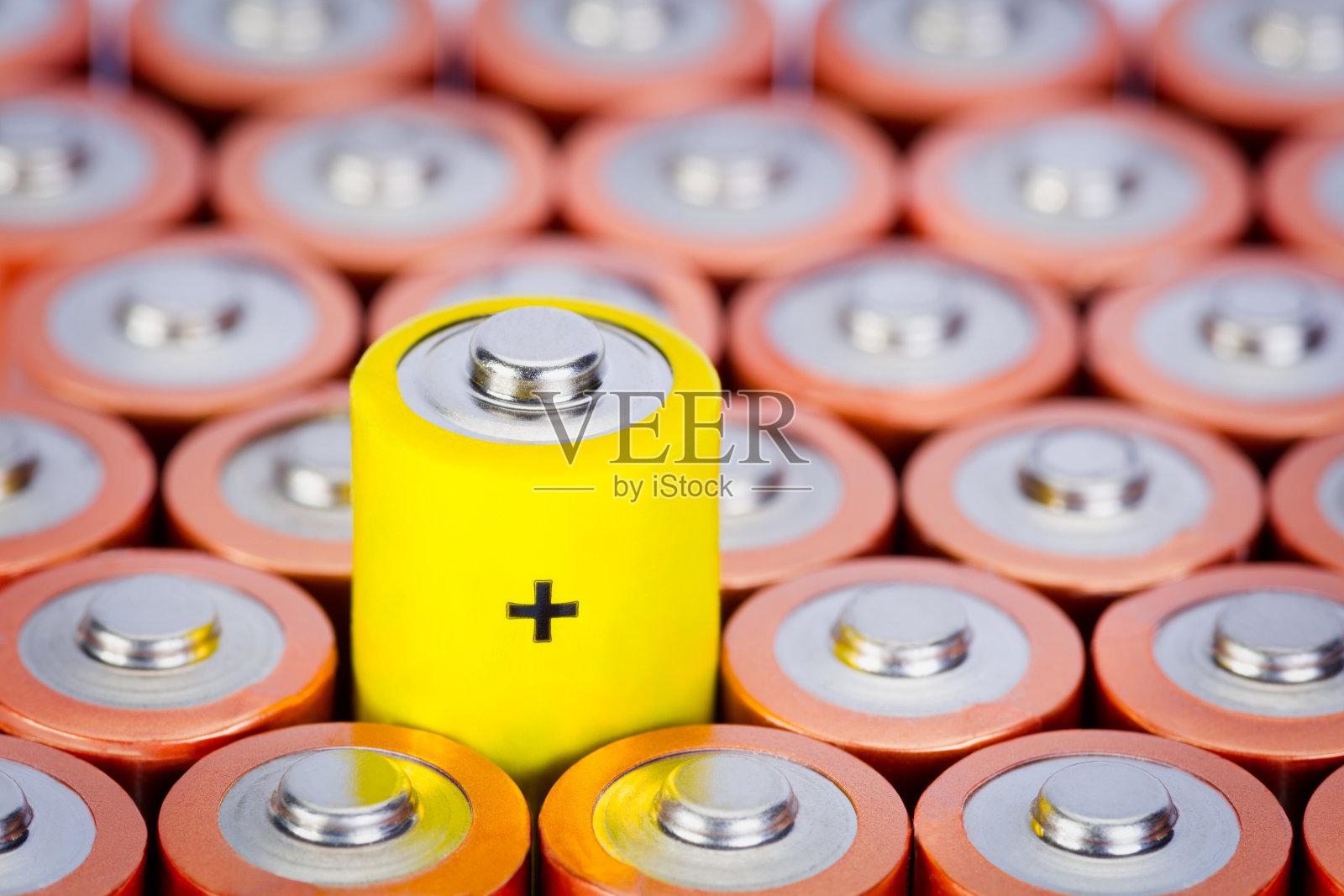 碱性电池AA大小，有选择性的关注单电池照片摄影图片