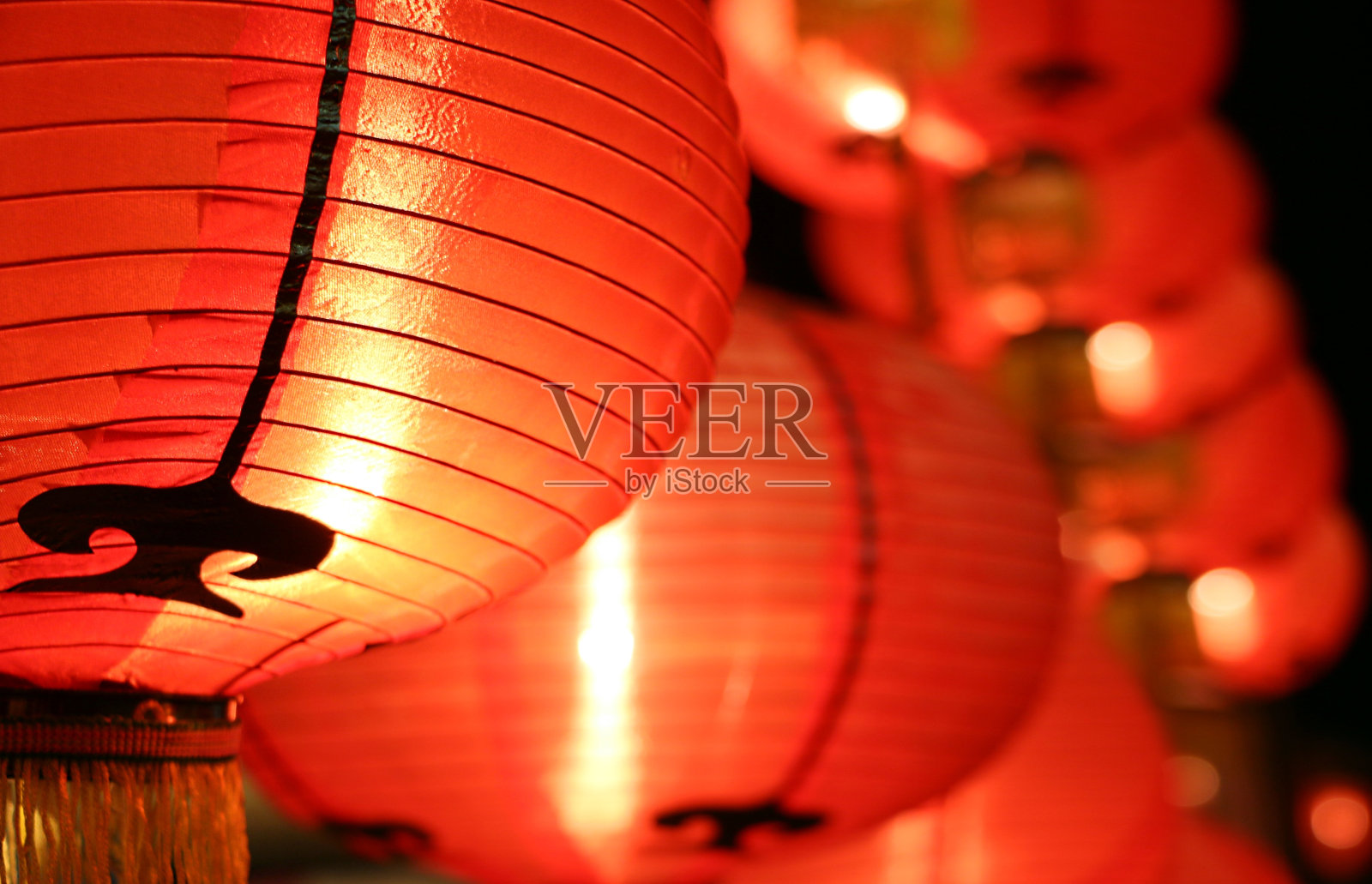 红灯笼(唐龙)-中国新年装饰品照片摄影图片
