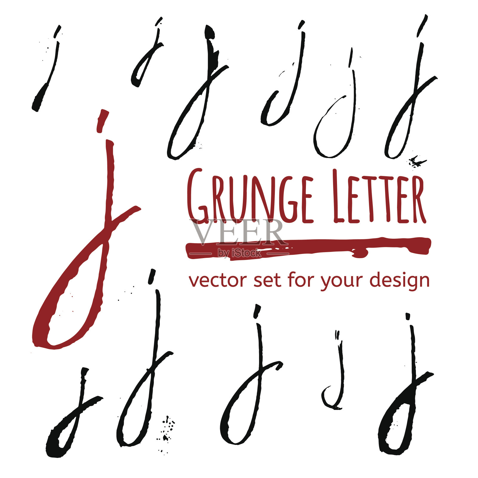 Grunge字母组为您的设计插画图片素材