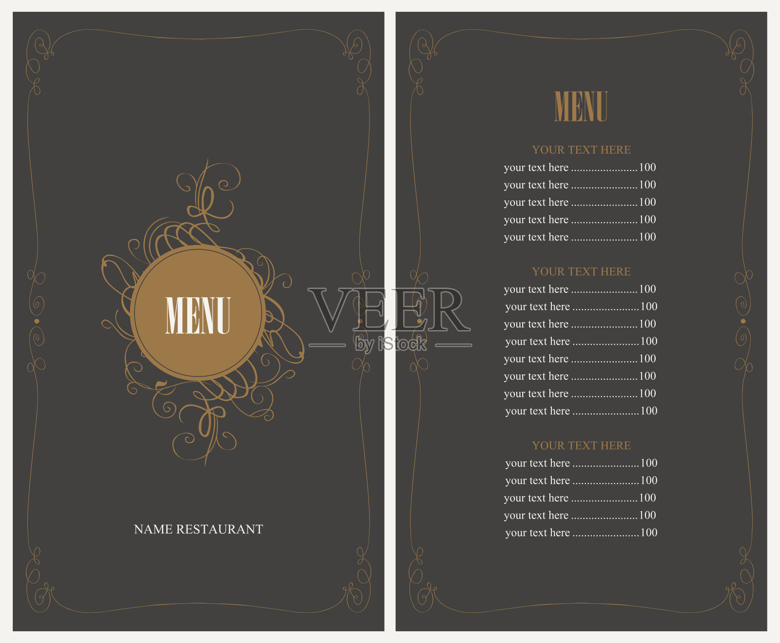 餐厅菜单设计模板素材
