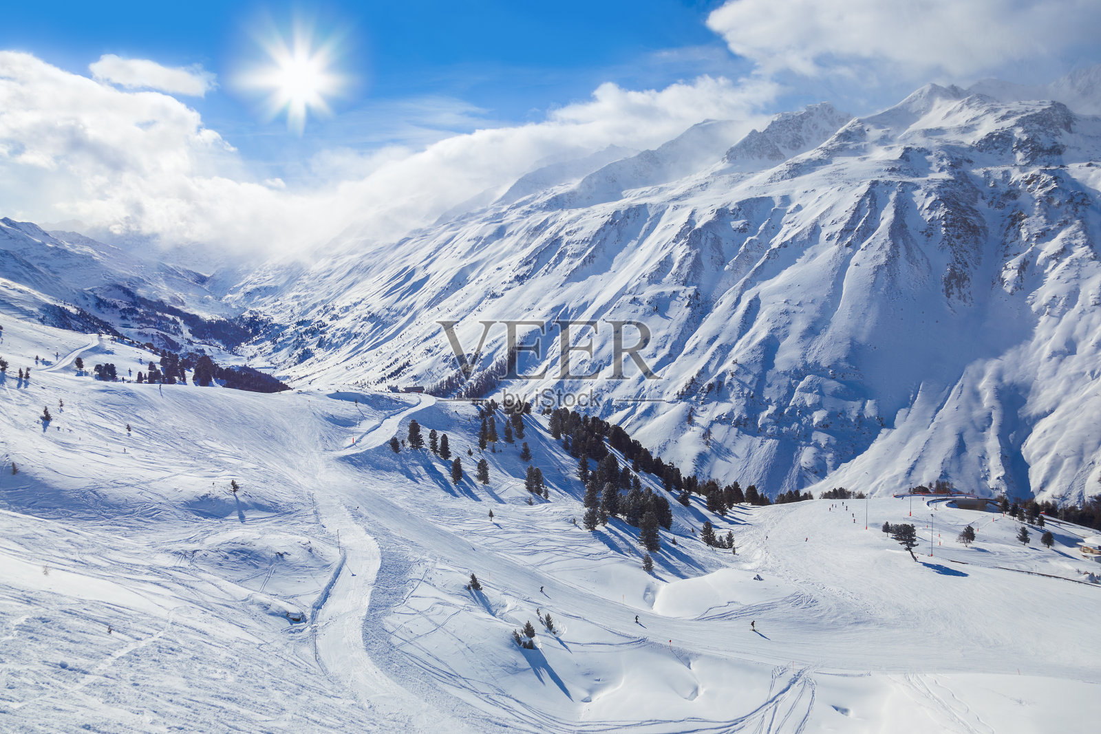 高山滑雪胜地Hochgurgl奥地利照片摄影图片