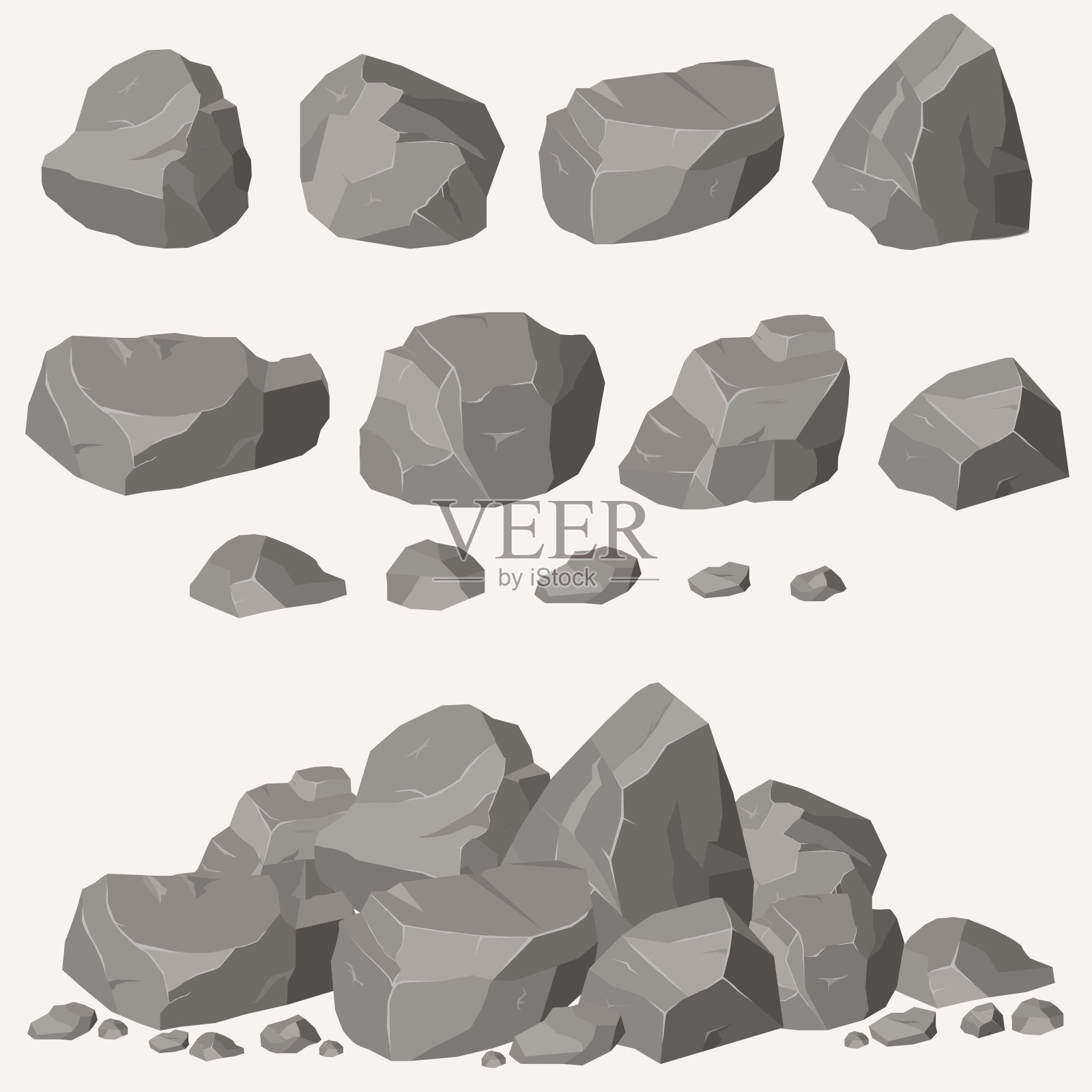 岩石集设计元素图片