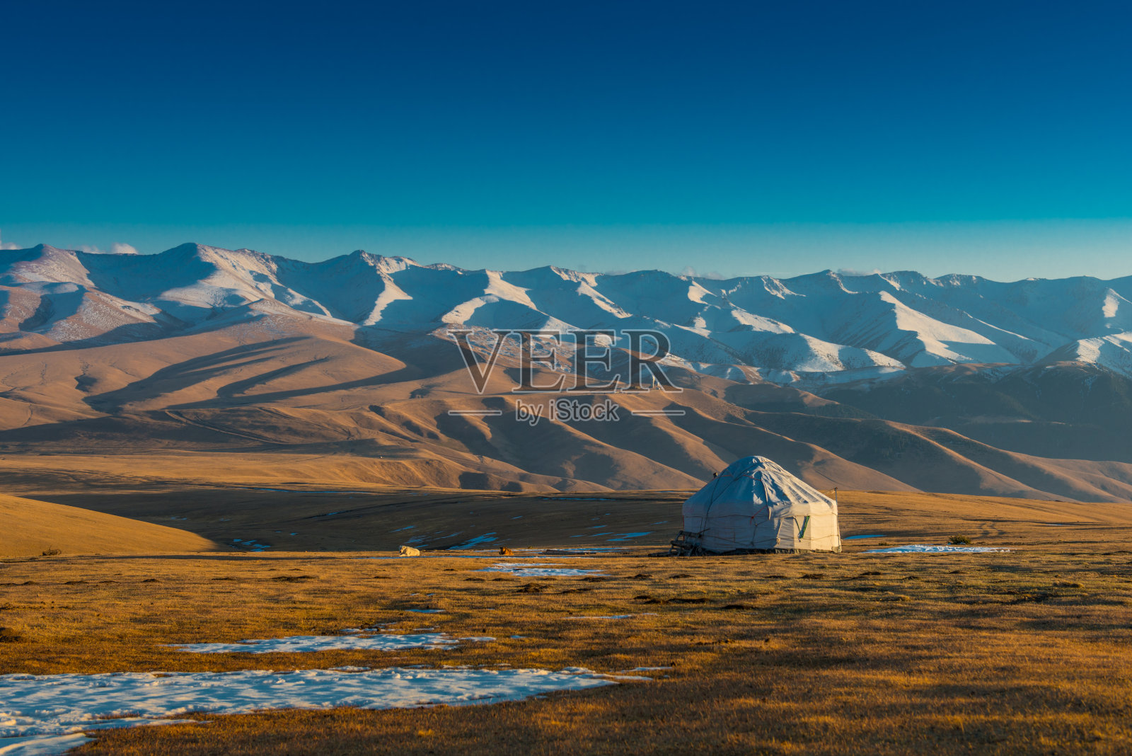 丝绸之路上的蒙古包照片摄影图片