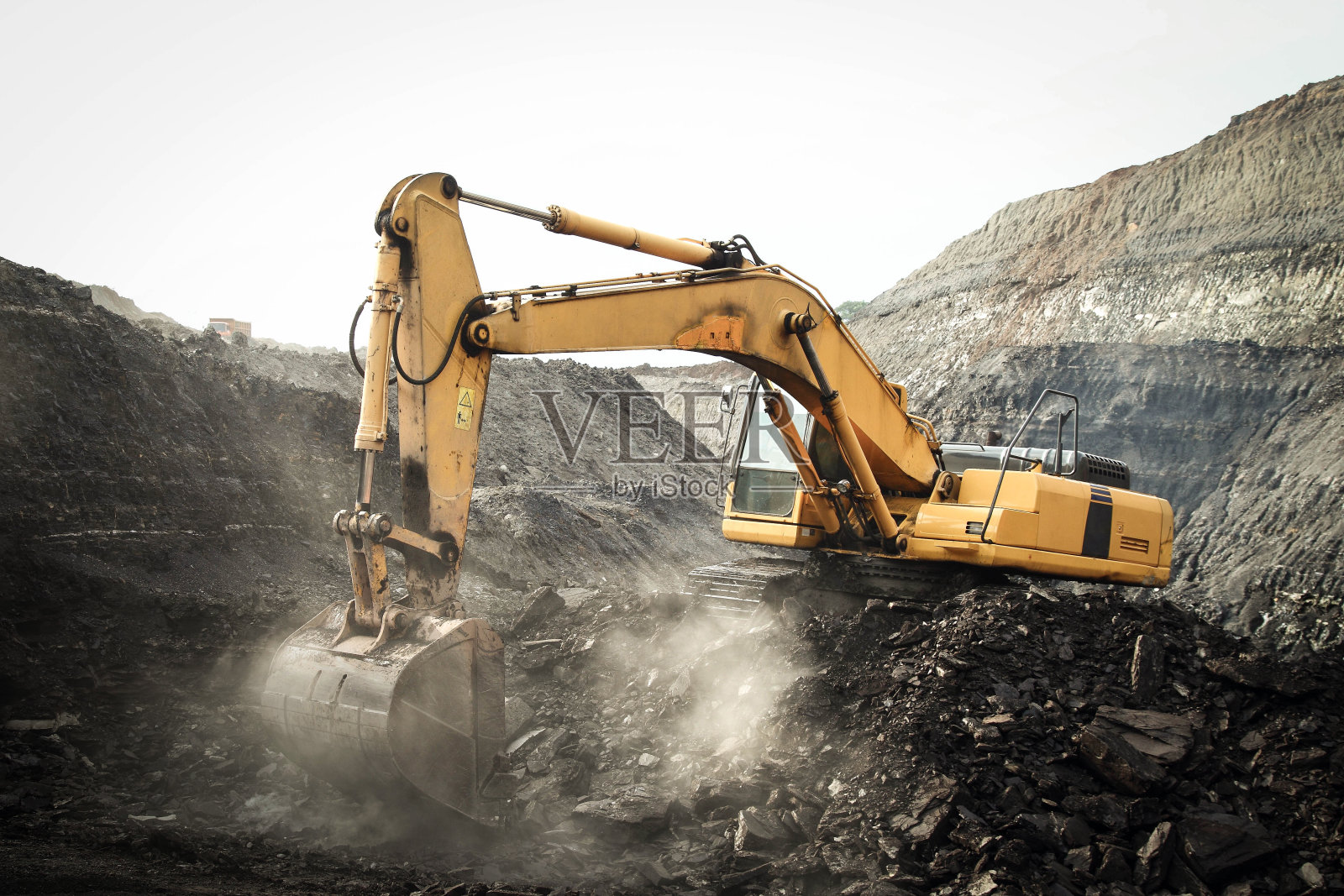 煤矿挖掘机照片摄影图片