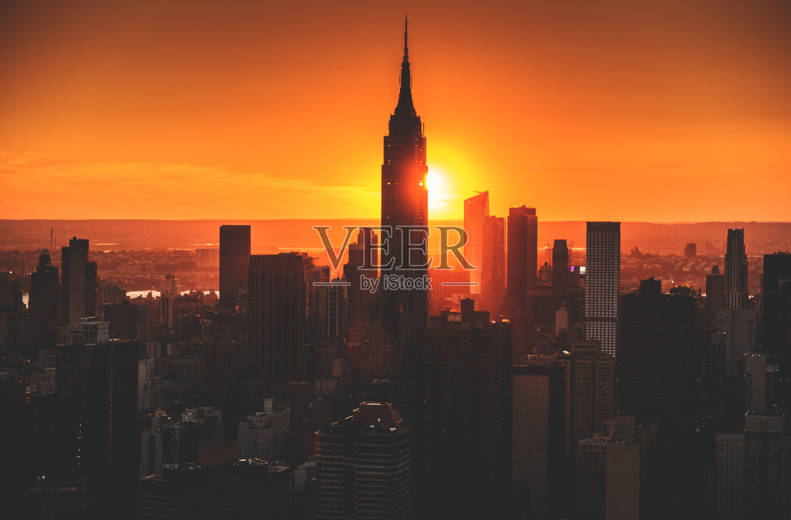 纽约鸟瞰图帝国大厦天际线照片摄影图片