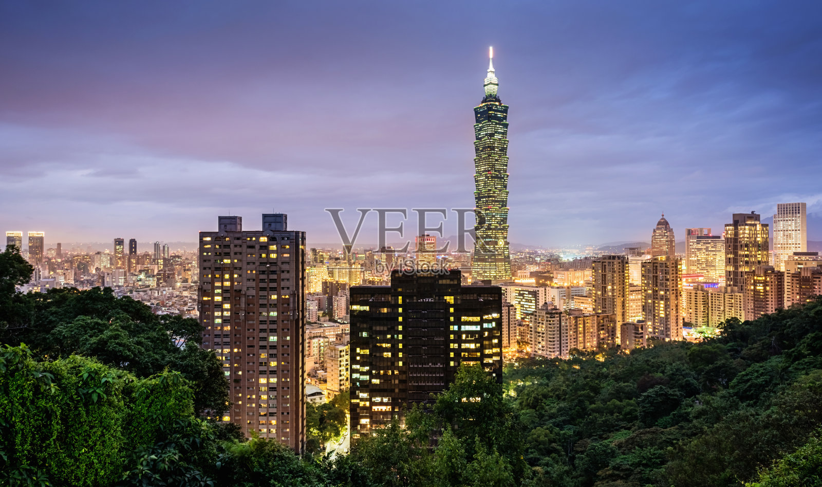 台北天际线夜台湾照片摄影图片