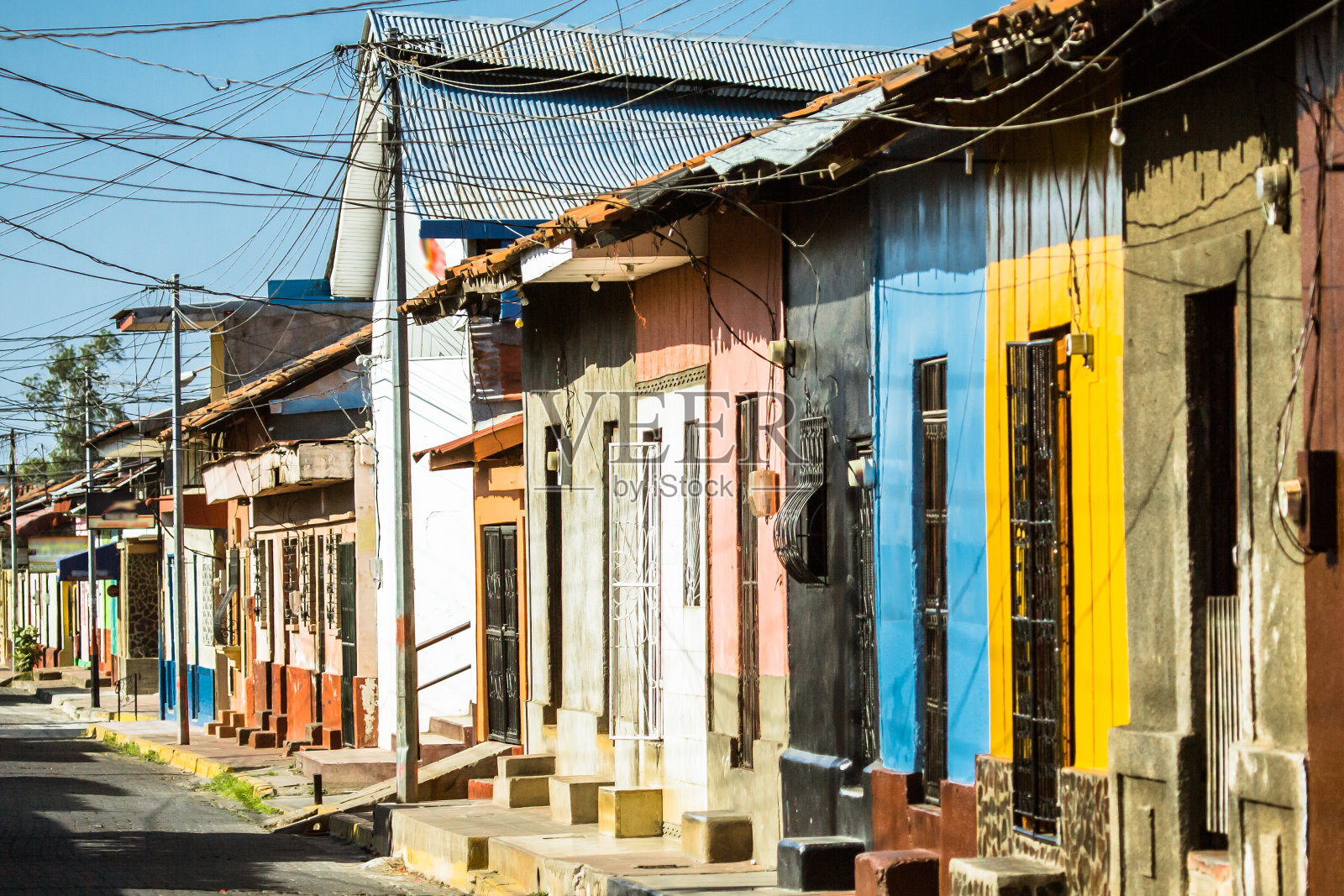 尼加拉瓜里昂的街道照片摄影图片