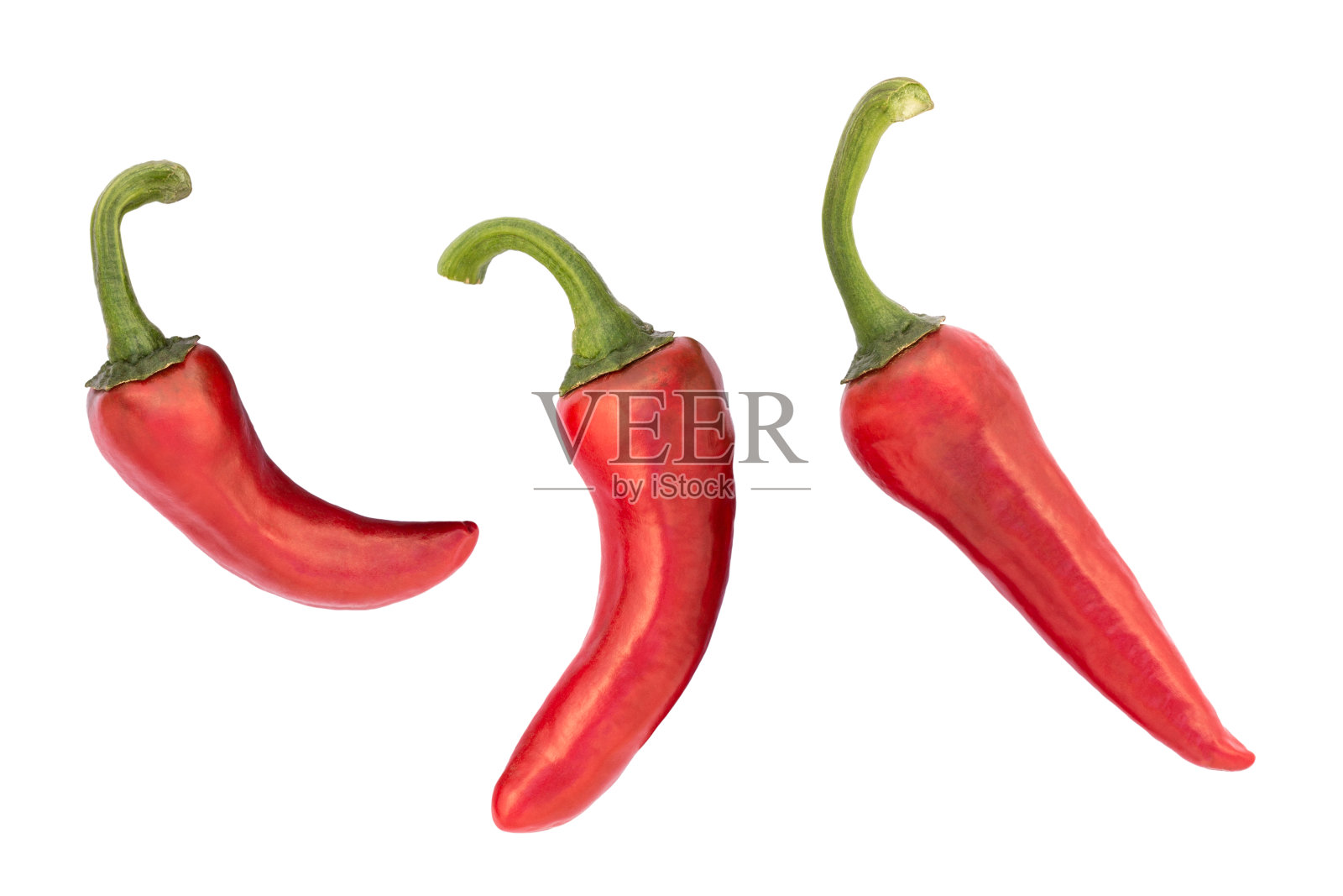 红辣椒:流行的法国红辣椒孤立在白辣椒上照片摄影图片