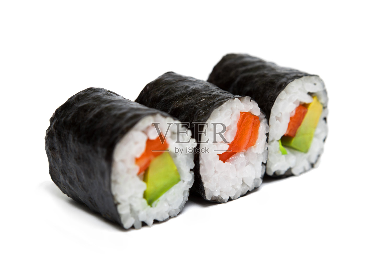三个寿司卷照片摄影图片