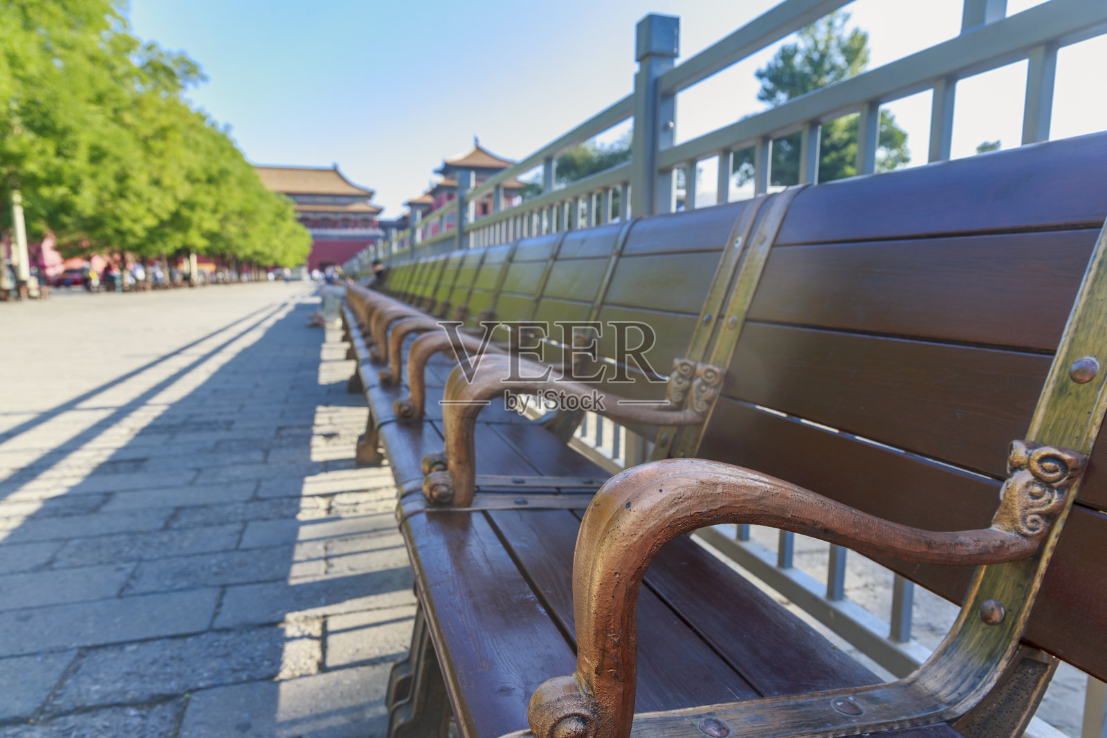 中国北京紫禁城的长凳和椅子照片摄影图片