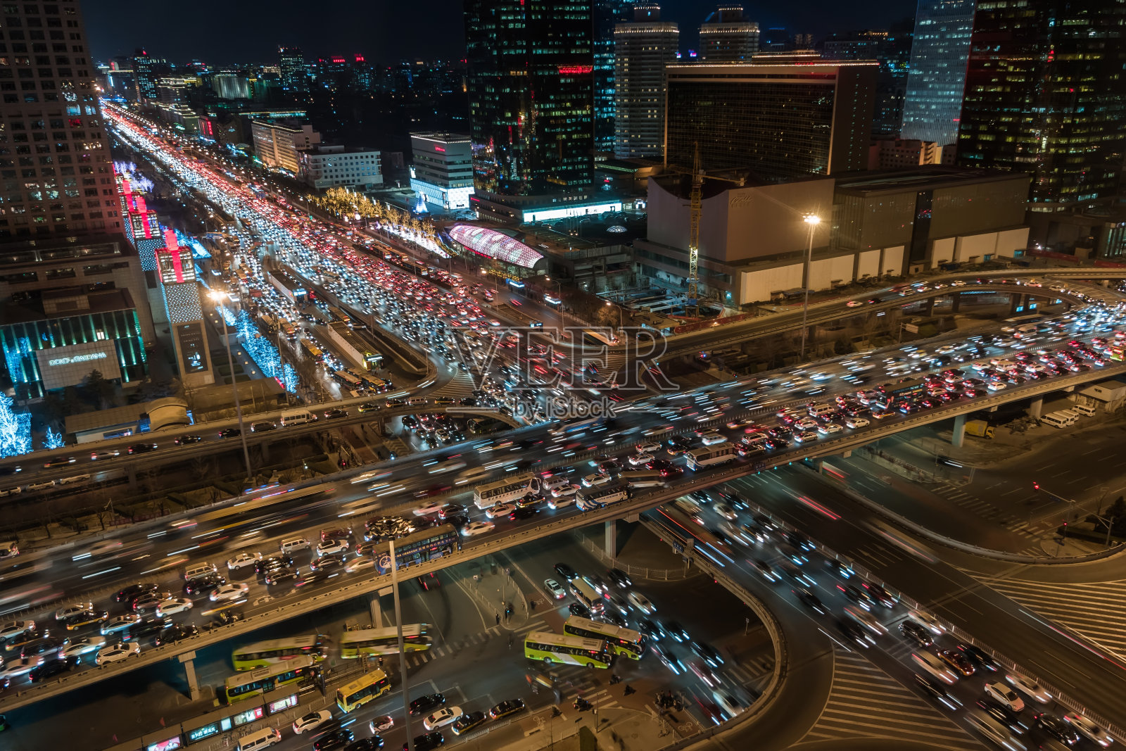 城市交通堵塞/中国北京照片摄影图片