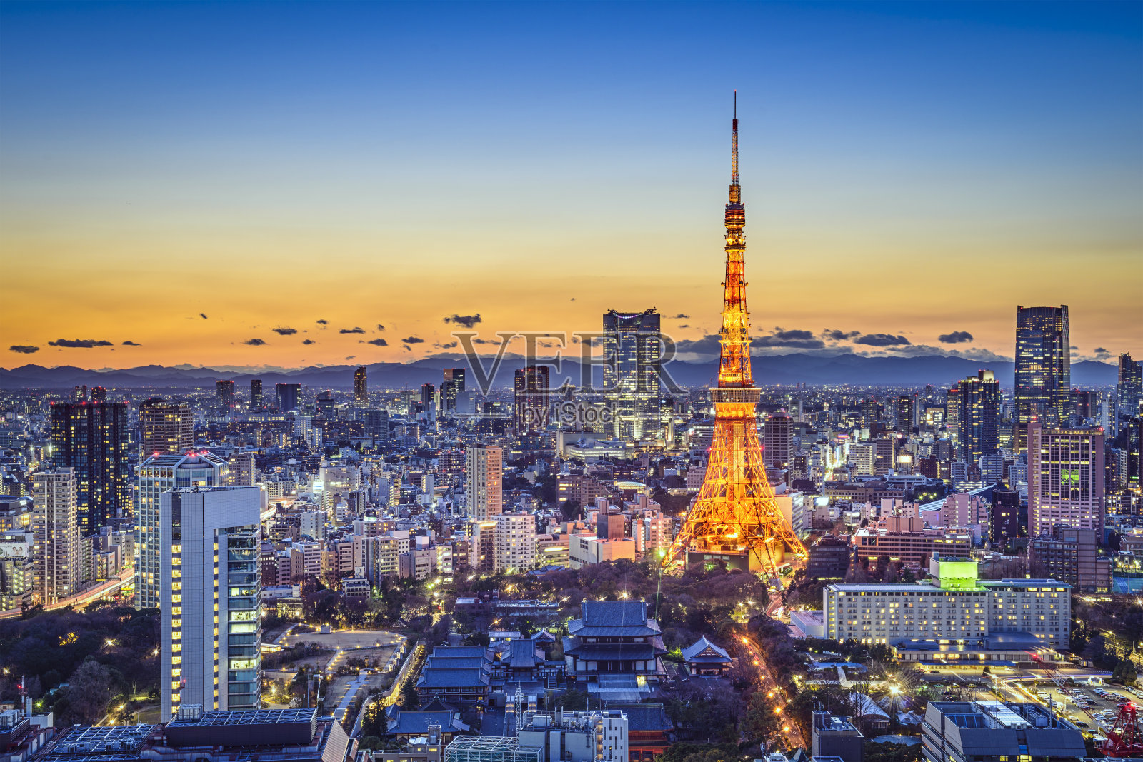 日本东京城市天际线照片摄影图片