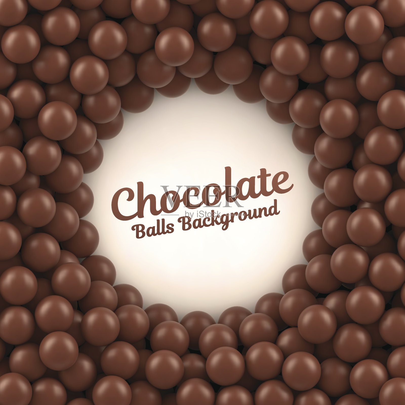 巧克力球背景插画图片素材