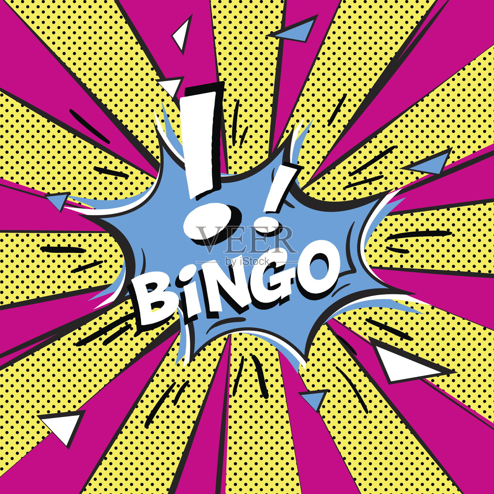 Bingo波普艺术风格插画图片素材