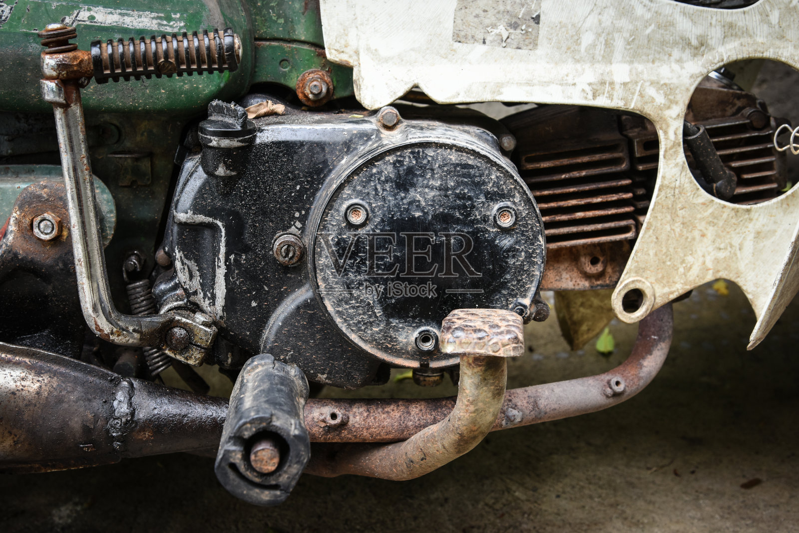 摩托车引擎邋遢的风格照片摄影图片