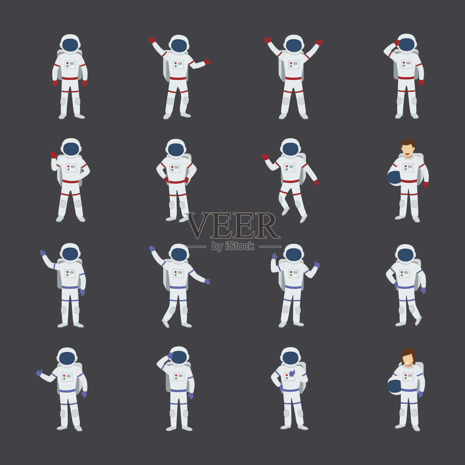 宇航员的性格插画图片素材