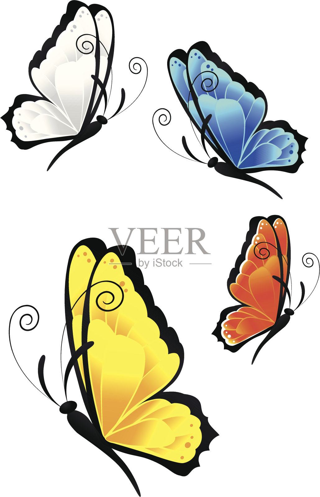 蝴蝶设计元素图片