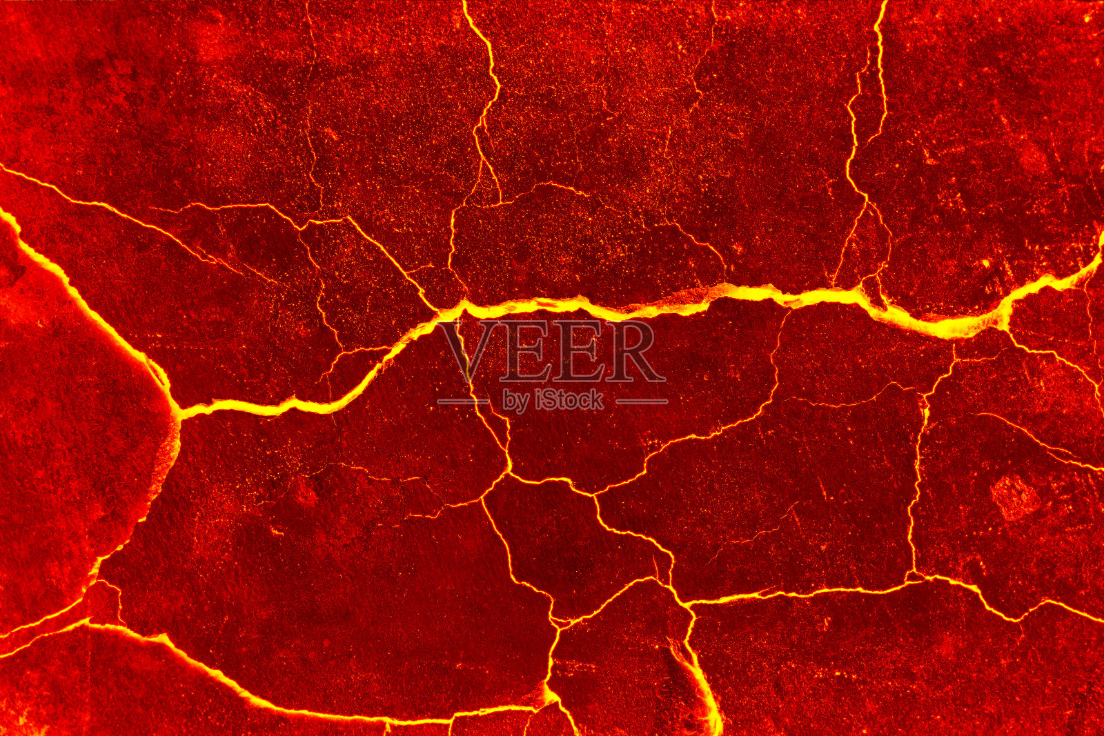 火山爆发后热红开裂地面纹理照片摄影图片