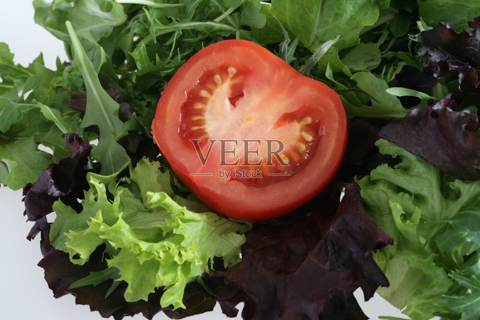新鲜番茄和生菜照片摄影图片