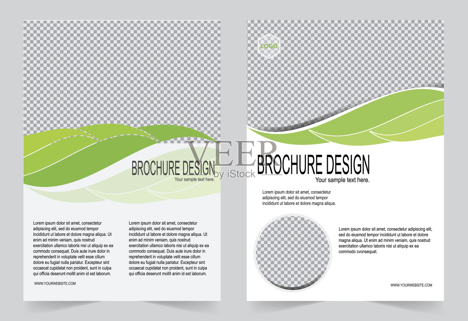 绿色宣传册模板传单设计设计模板素材