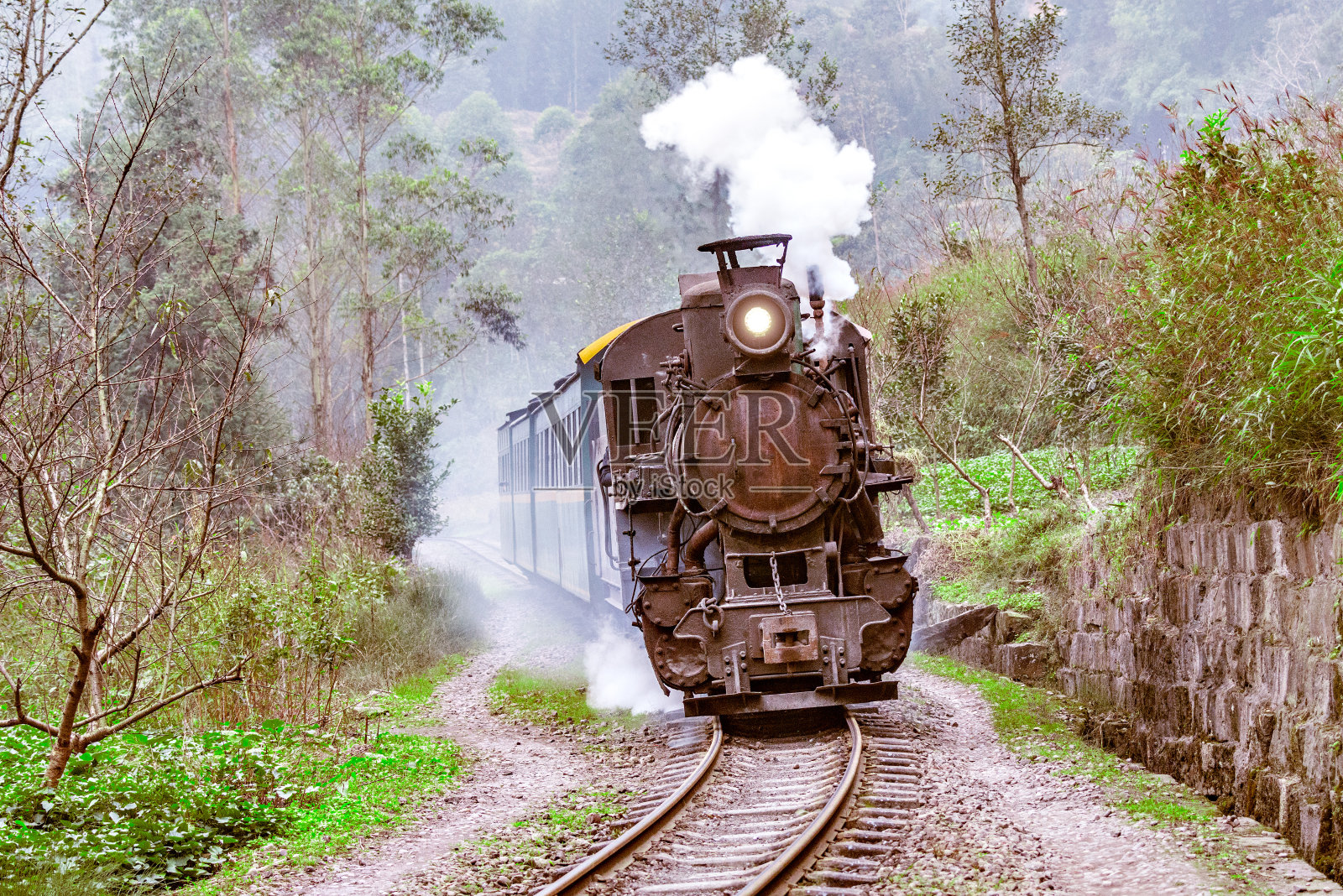 蒸汽窄轨的火车照片摄影图片