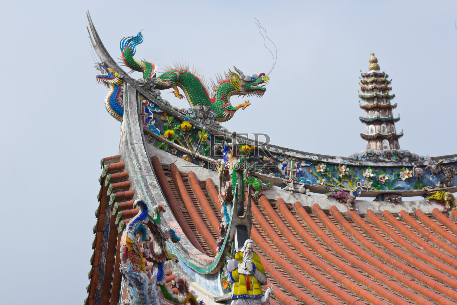 佛教寺庙的屋顶照片摄影图片