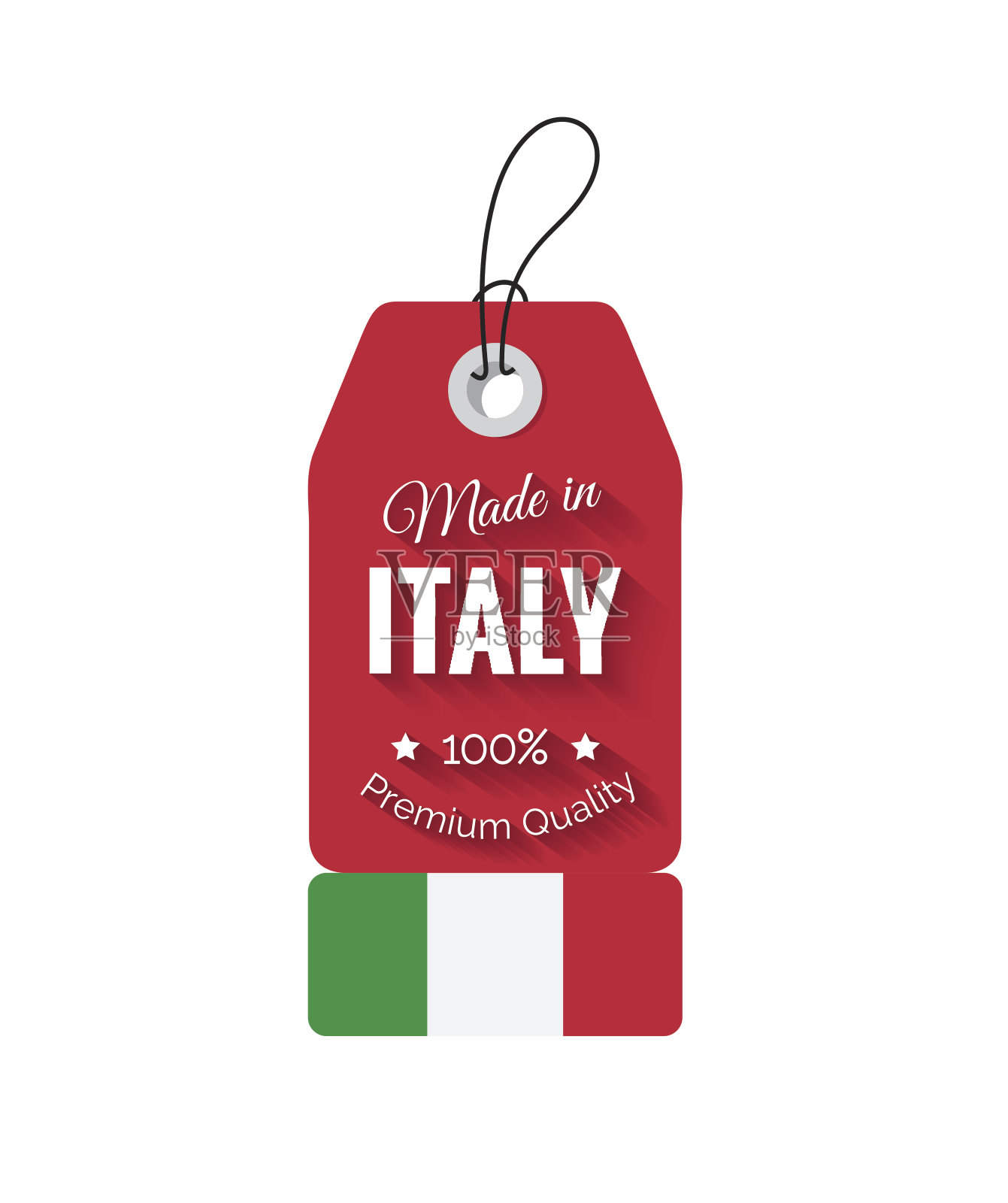意大利制造的标签。插画图片素材