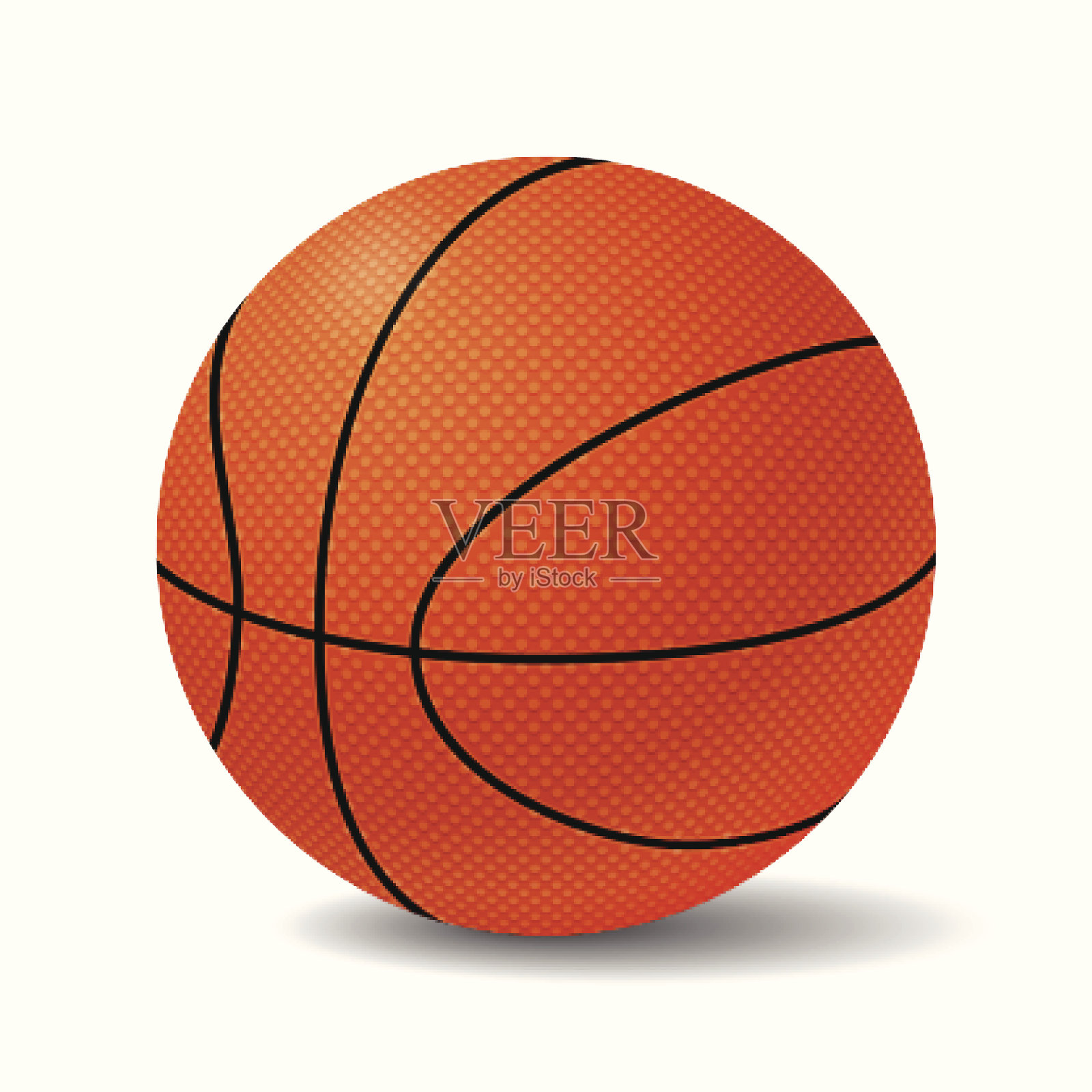 现实的篮球球。矢量图插画图片素材