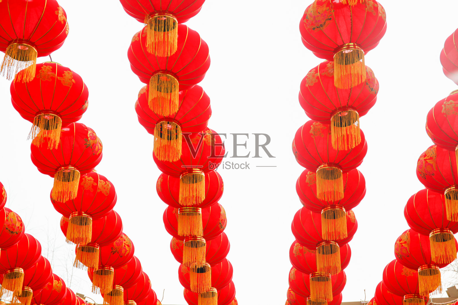中国新年灯笼图案-东方灯的标志和象征照片摄影图片